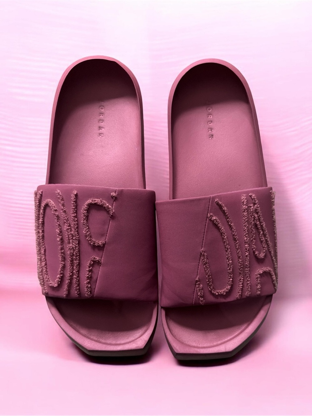 Jordan Women’s Slide Sandals in Dusty Rose